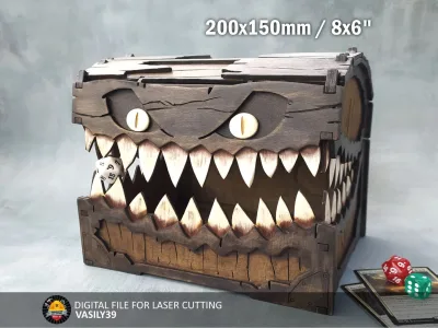 Big mimic chest 00182 – big mimic chest with teeth and eye