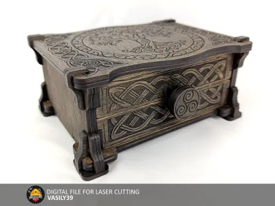 Chest of drawers 00301 – Celtic chest with one drawer, front view