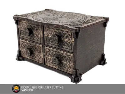 Small chest of drawers 00302 with 4 drawers