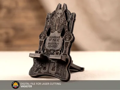 Phone stand 00295 – Anubis phone stand, front view