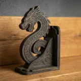 Bookend 00284 – single dragon bookend, side view
