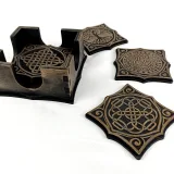 Coasters Set 00278 – coasters next to the holder