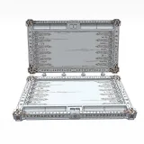 3D model of the Viking backgammon case opened at an angle