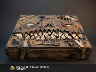 Zombie book 00272 – zombie book box with teeth on the cover