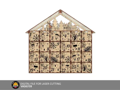 Advent calendar 112724 – advent calendar house with drawers