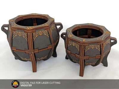 Witch's cauldron 00218 – witch cauldrons in two sizes