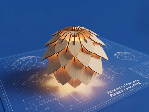Parametric Pinecone Pendant Lamp P014