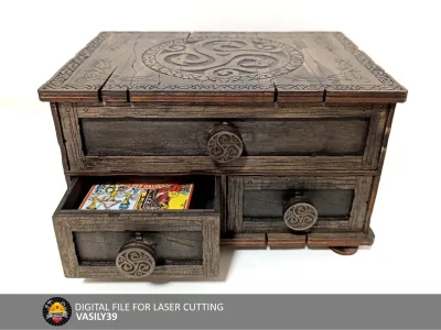 Chest of drawers 00243 – Tarot chest of 3 drawers with cards