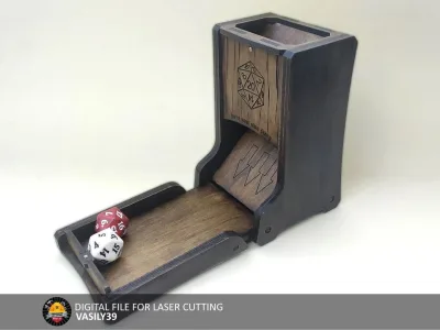 Folding dice tower 00143 – folding dice tower with dice