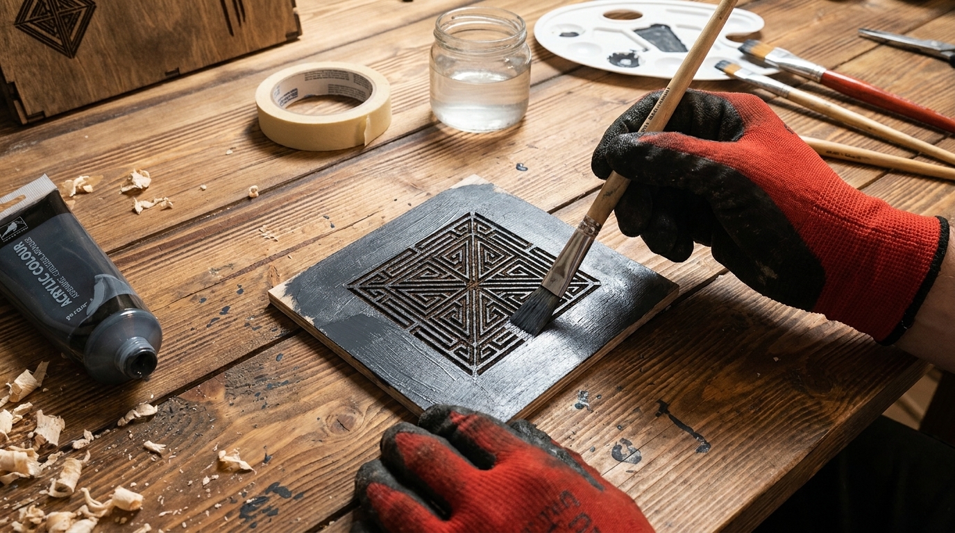 How I Paint My Laser Cut Projects