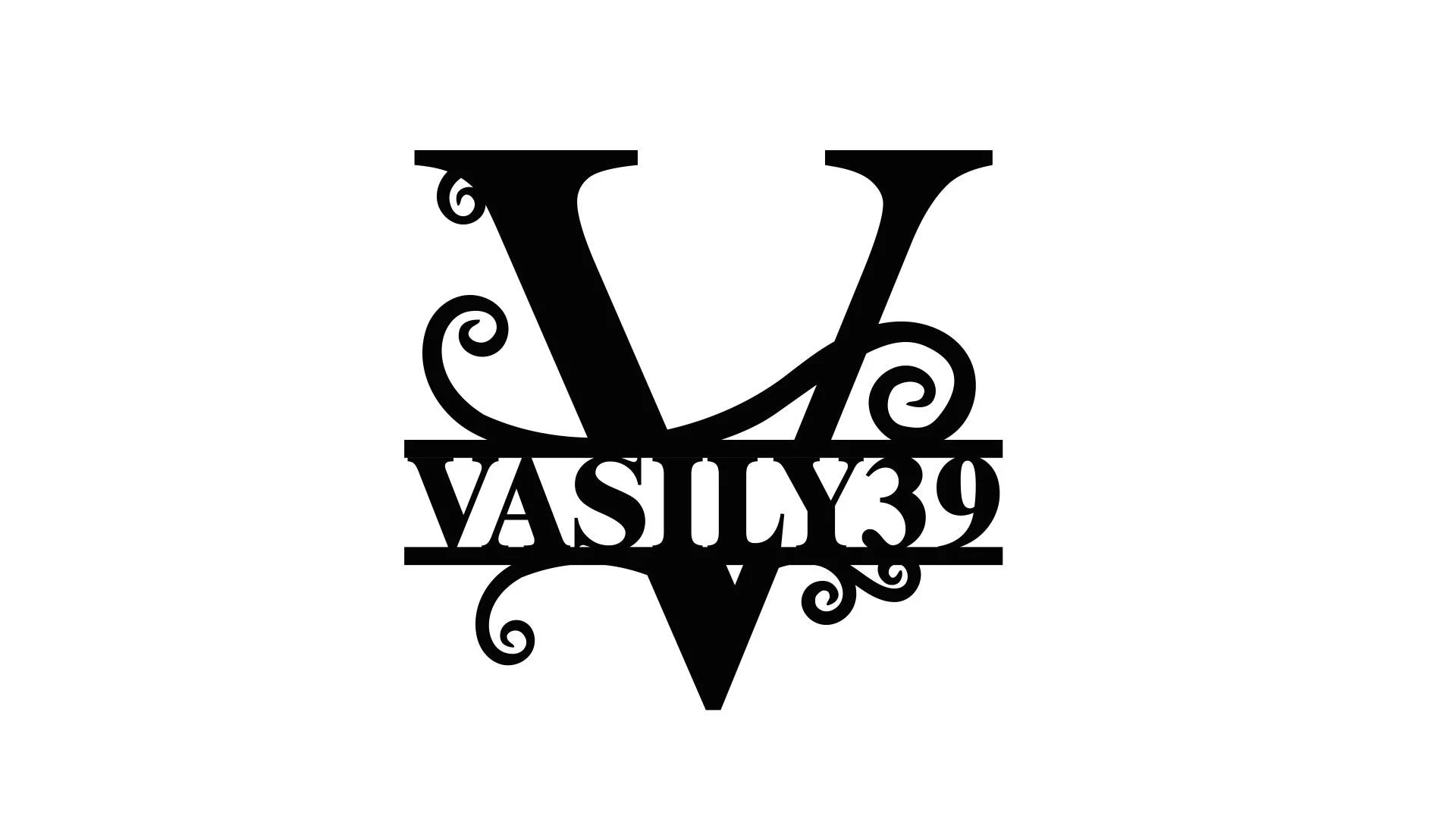 00061_scr3 Split Letter Monograms Swirls 26 vector letters 00061